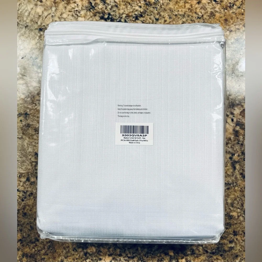 NWT Blackout Curtains Faux Linen 2 Panels 52”x84”